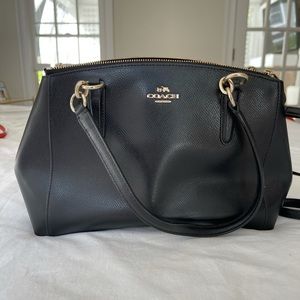 Beautiful black leather medium Coach purse